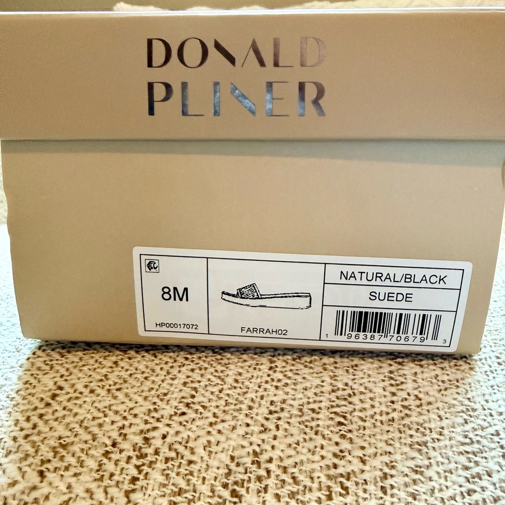 Donald J. Pliner Farrah Leopard Slide Sandals - Black & Tan 8 - Picture 4 of 5